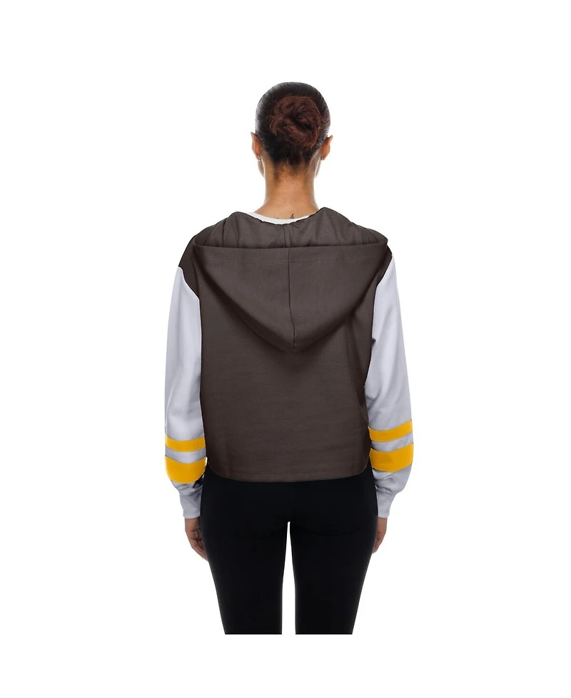 New Era Women's Brown San Diego Padres Boxy Lace-Up Hoodie