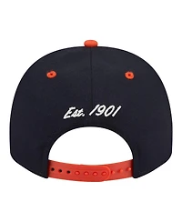 New Era Men's Navy/Orange Detroit Tigers Arched A-Frame 9FIFTY Adjustable Hat