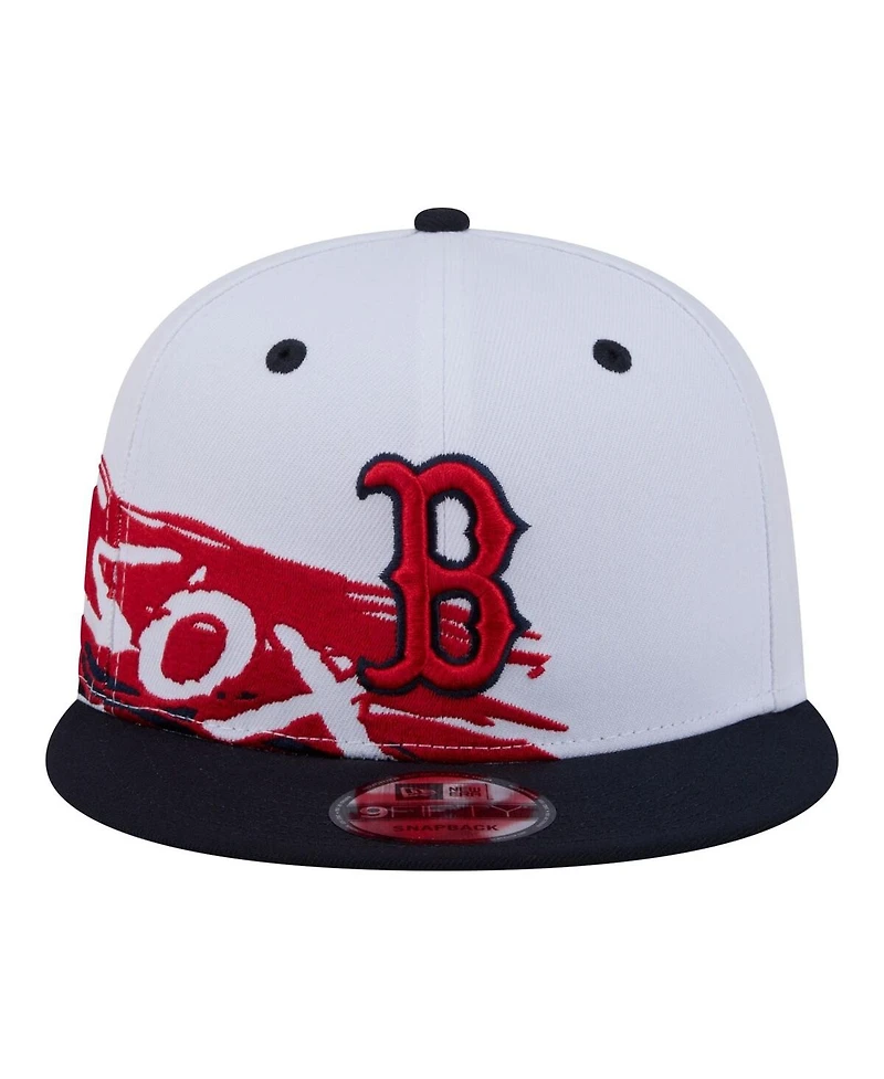 New Era Men's White/Navy Boston Red Sox 9FIFTY Snapback Hat