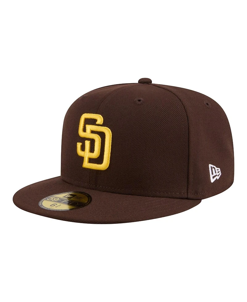 New Era Men's Brown San Diego Padres Hidden Hit 59FIFTY Fitted Hat