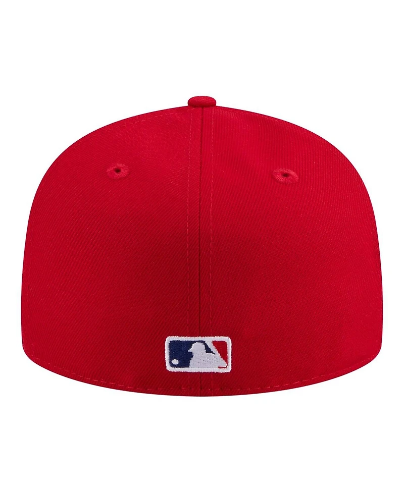 New Era Men's Red Philadelphia Phillies Hidden Hit 59FIFTY Fitted Hat