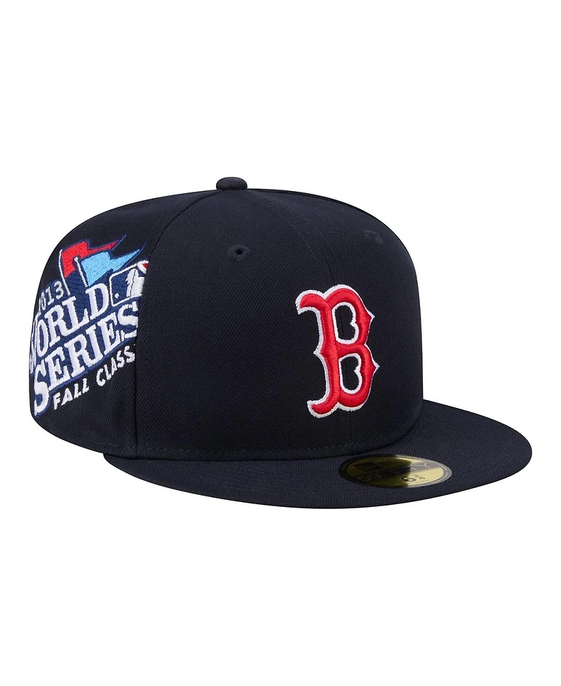 New Era Men's Navy Boston Red Sox Hidden Hit 59FIFTY Fitted Hat