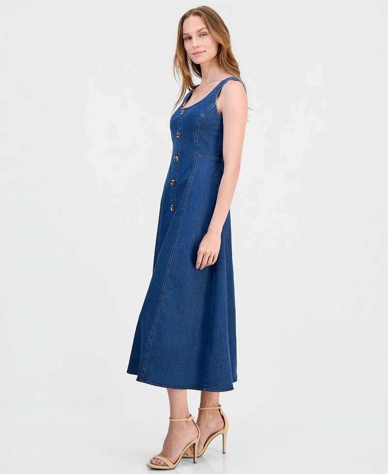 Anne Klein Women's Sleeveless Button-Front Dress