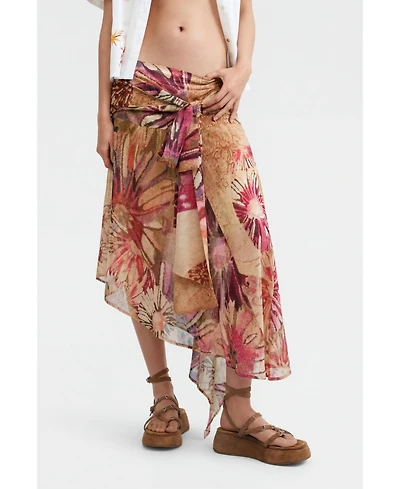 Desigual Women's Printed Midi Skirt