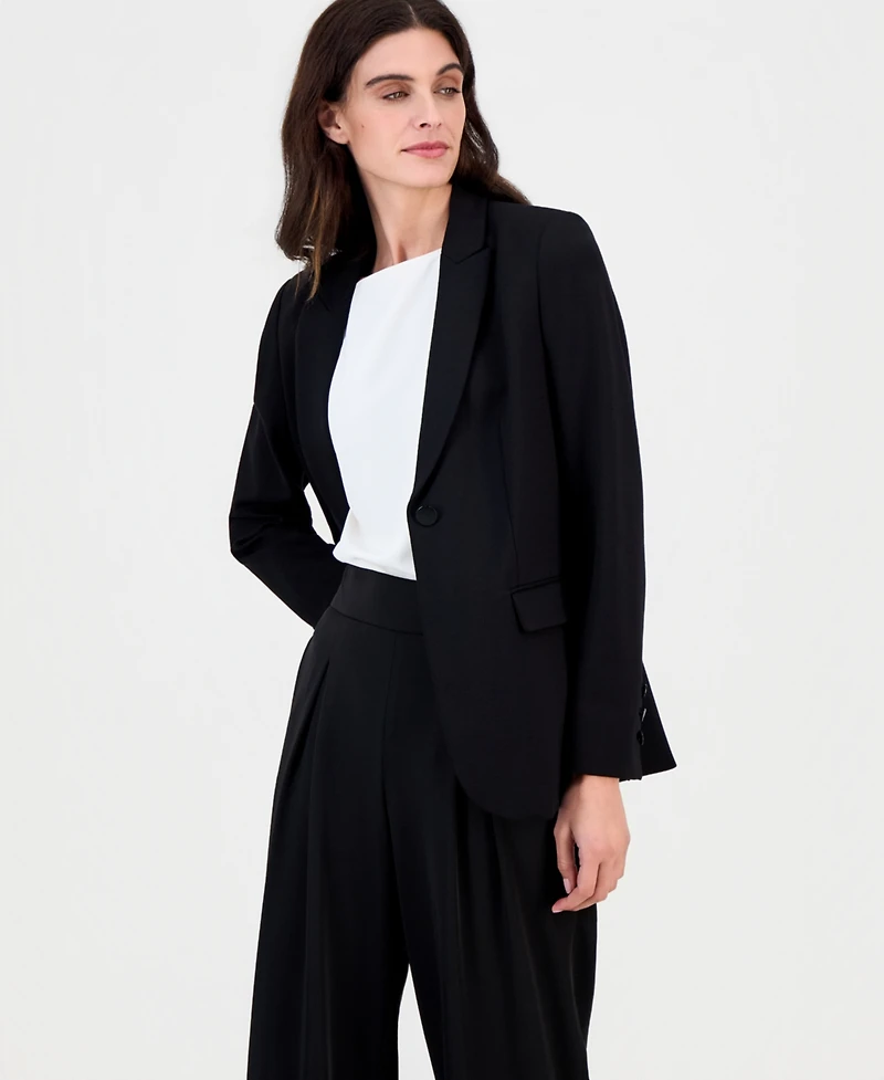 Anne Klein Women's Triple-Pocket One-Button Jacket