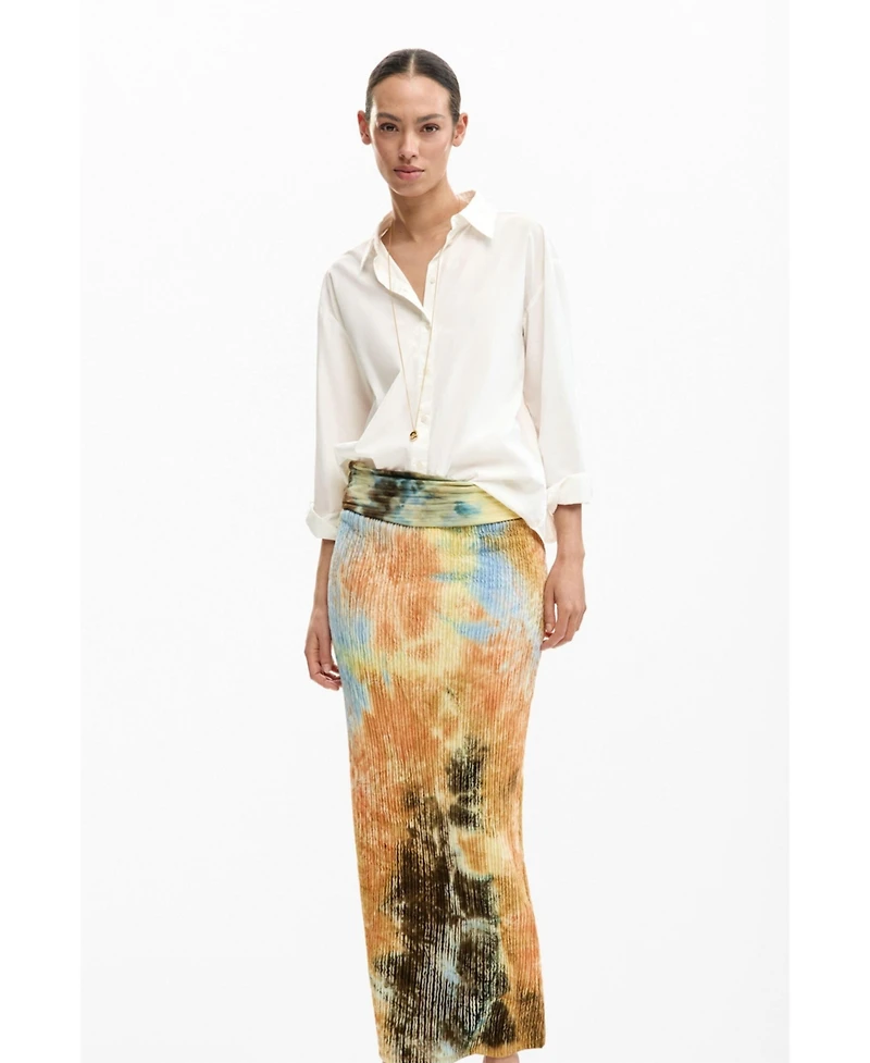 Desigual Women's Long Skirt Texture