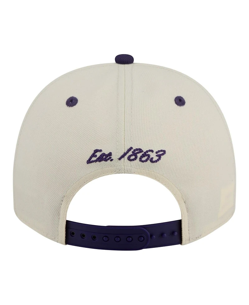 New Era Men's Cream/Purple Kansas State Wildcats Two-Tone Arched 9FIFTY Snapback Hat