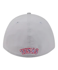 New Era Men's Gray Texas Rangers Patch 39THIRTY A-Frame M-Crown Perforated Flex Hat