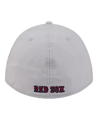 New Era Men's Gray Boston Red Sox Patch 39THIRTY A-Frame M-Crown Perforated Flex Hat