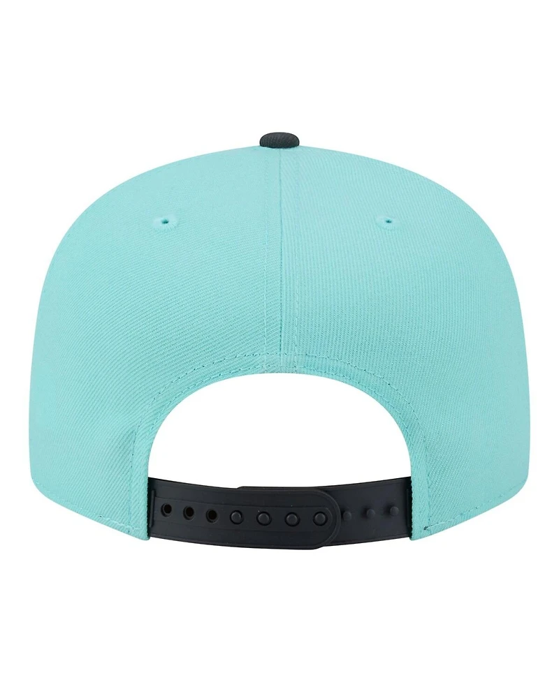 New Era Men's Turquoise/Charcoal San Jose Sharks Two-Tone Color Pack 9FIFTY Snapback Hat