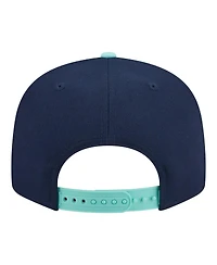 New Era Men's Navy/Turquoise New York Yankees Two-Tone Color Pack 9FIFTY Snapback Hat
