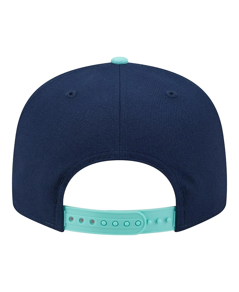 New Era Men's Navy/Turquoise New York Mets Two-Tone Color Pack 9FIFTY Snapback Hat