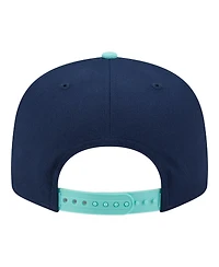 New Era Men's Navy/Turquoise New York Mets Two-Tone Color Pack 9FIFTY Snapback Hat