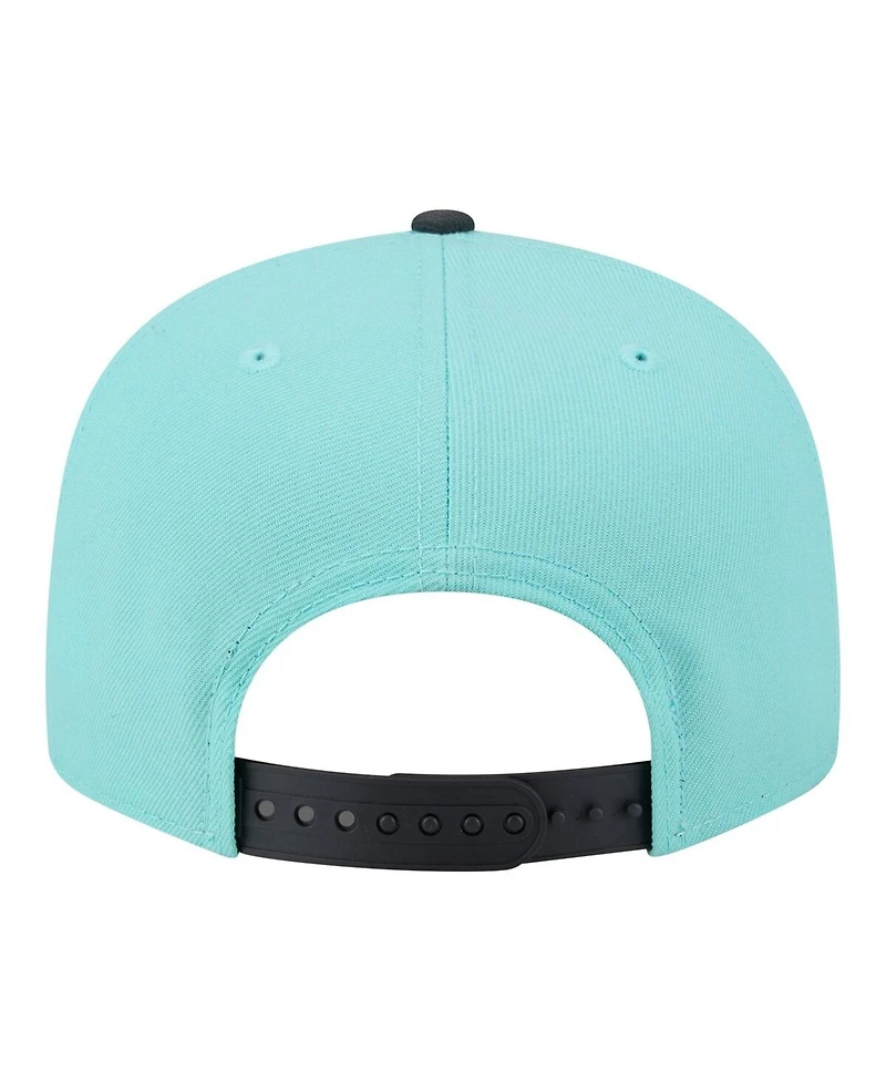 New Era Men's Turquoise/Charcoal Los Angeles Dodgers Two-Tone Color Pack 9FIFTY Snapback Hat