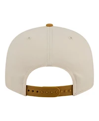 New Era Men's Cream/Tan Golden State Warriors Two-Tone Color Pack 9FIFTY Snapback Hat