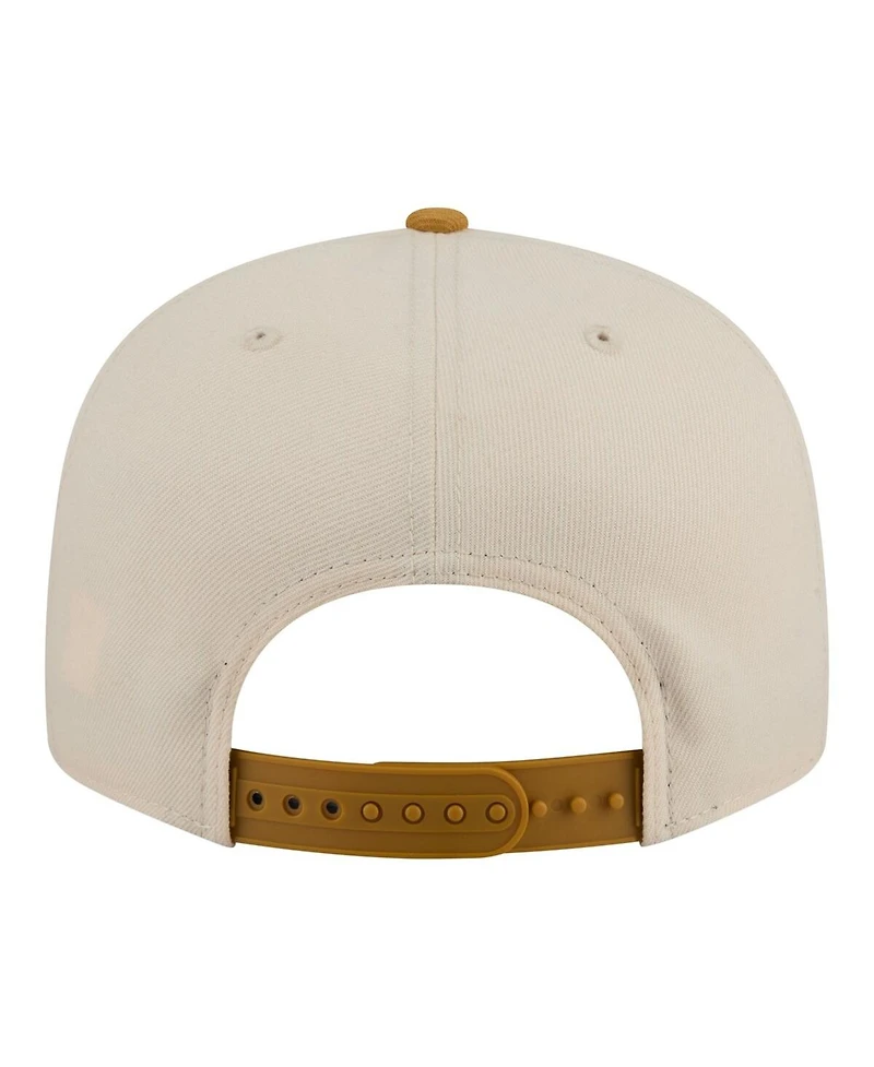 New Era Men's Cream/Tan Denver Nuggets Two-Tone Color Pack 9FIFTY Snapback Hat
