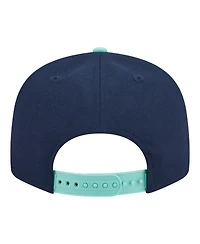 New Era Men's Navy/Turquoise Chicago Cubs 2-Tone Color Pack 9FIFTY Snapback Hat