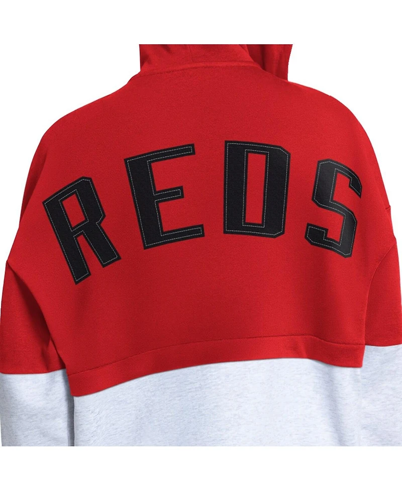 Starter Women's Red/Heather Gray Cincinnati Reds Wishbone Full-Zip Hoodie