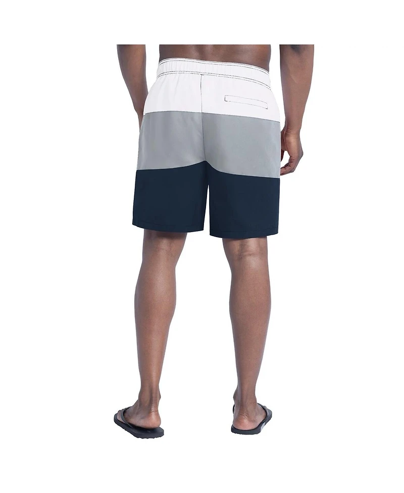 G-iii Sports by Carl Banks Men's White/Navy Dallas Cowboys Sunrise Volley Swim Shorts