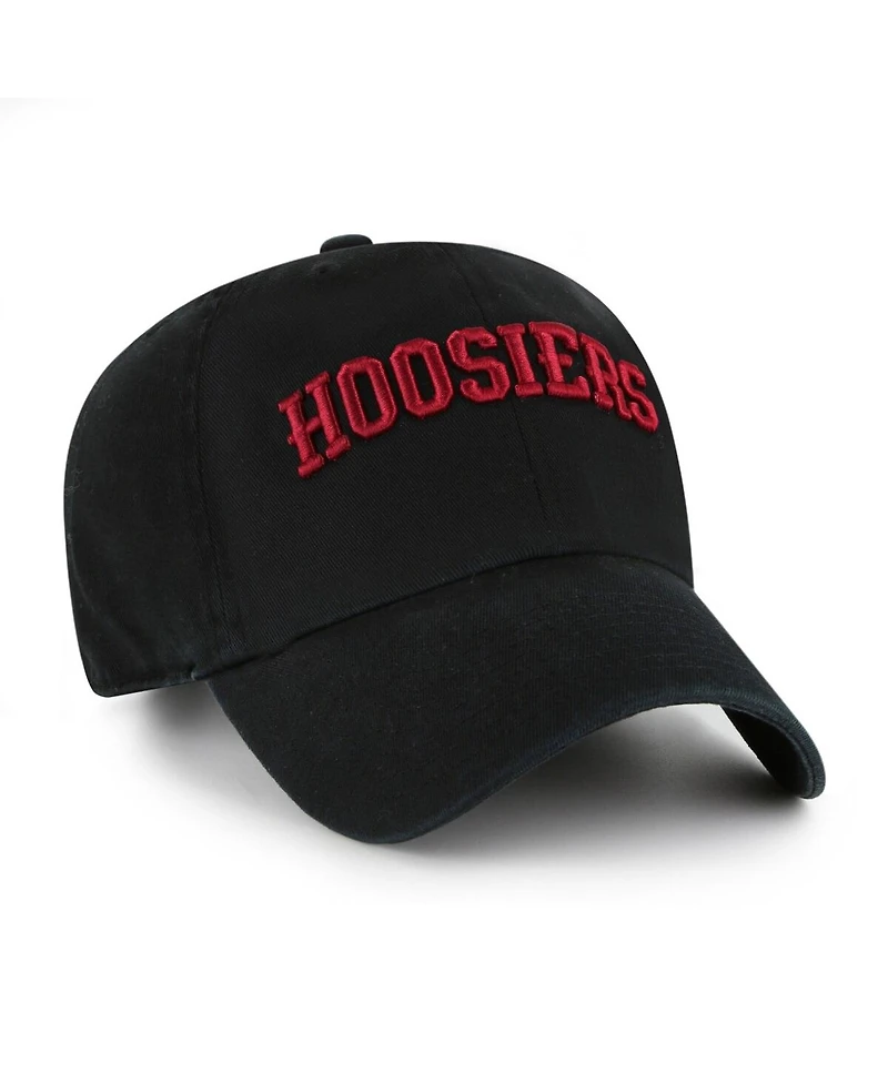 '47 Brand Men's Black Indiana Hoosiers Clean Up Adjustable Hat