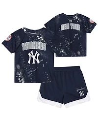 Outerstuff Preschool 2-Piece Navy New York Yankees Pinch Hitter Infielder T-Shirt and Shorts Set