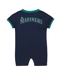 Outerstuff Baby Boys and Girls Navy Seattle Mariners Pinch Coverall