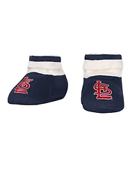 Outerstuff Baby Boys and Girls 3-Piece Navy St. Louis Cardinals Up One Bodysuit, Bib Booties Set