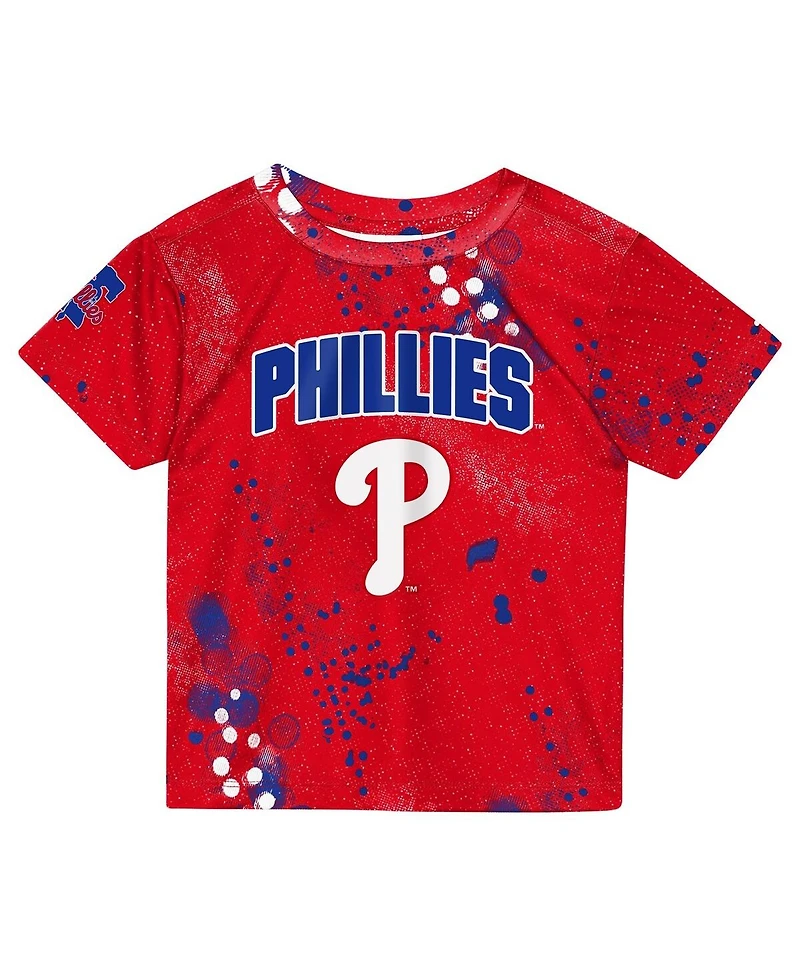 Outerstuff Toddler 2-Piece Red Philadelphia Phillies Pinch Hitter T-Shirt and Shorts Set