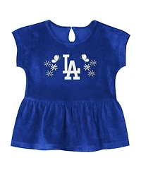 Outerstuff Girls Toddler 2-Piece Royal Los Angeles Dodgers Hop Base Fashion T-Shirt and Shorts Set