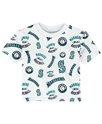 Outerstuff Toddler White Seattle Mariners Run Down T-Shirt