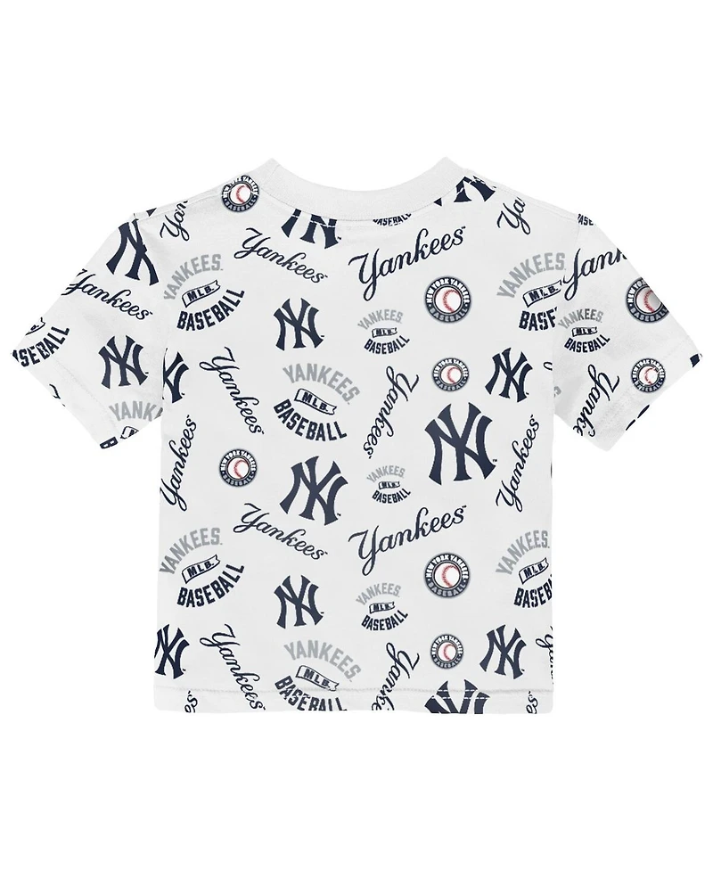Outerstuff Toddler White New York Yankees Run Down T-Shirt
