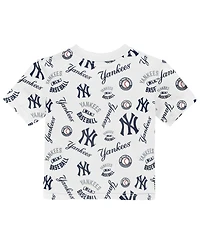 Outerstuff Toddler White New York Yankees Run Down T-Shirt