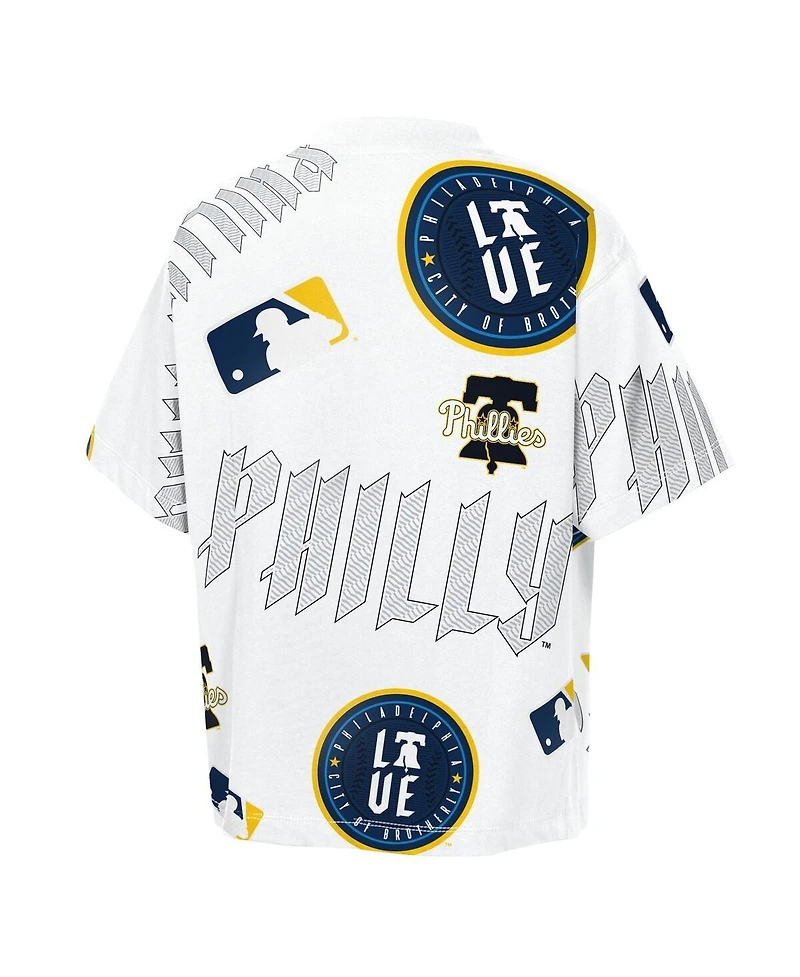 Outerstuff Big Boys and Girls White Philadelphia Phillies Circus Catch T-Shirt