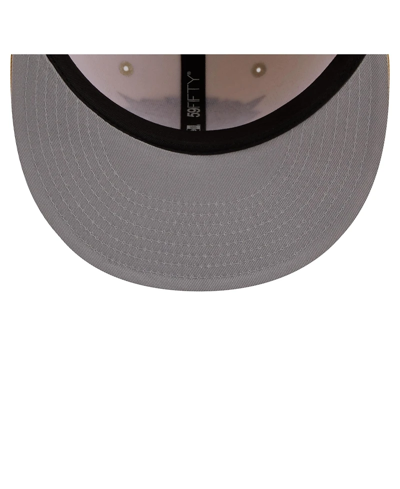 New Era Men's Cream/Tan York Knicks Two-Tone Color Pack 59FIFTY Fitted Hat