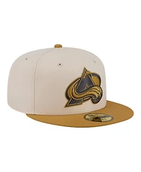 New Era Men's Cream/Tan Colorado Avalanche Colorpack Two-Tone 59FIFTY Fitted Hat