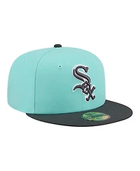 New Era Men's Turquoise/Charcoal Chicago White Sox Two-Tone Color Pack 59FIFTY Fitted Hat