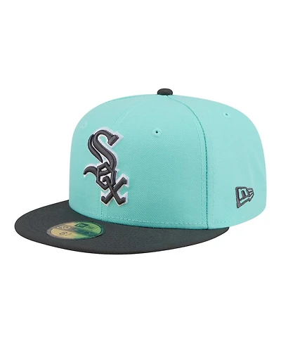 New Era Men's Turquoise/Charcoal Chicago White Sox Two-Tone Color Pack 59FIFTY Fitted Hat