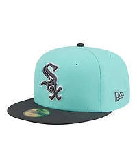 New Era Men's Turquoise/Charcoal Chicago White Sox Two-Tone Color Pack 59FIFTY Fitted Hat