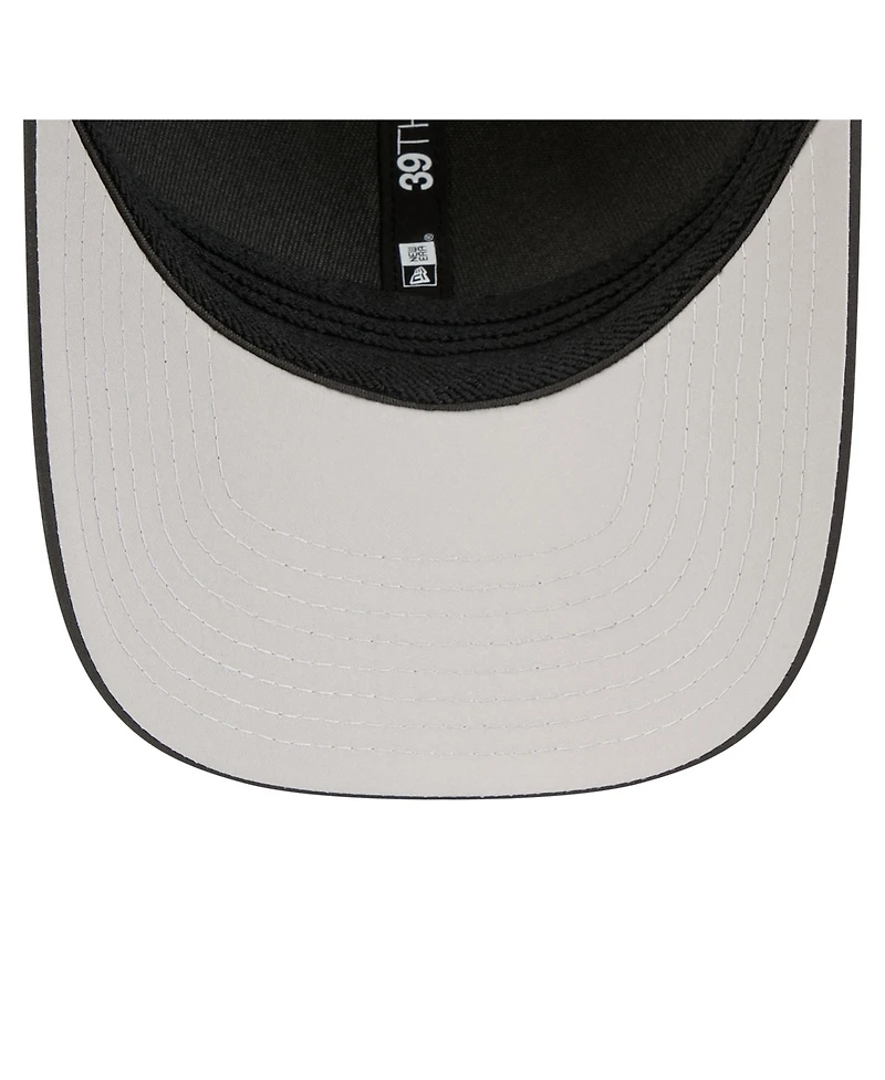 New Era Men's Black Cincinnati Reds Metallic 39THIRTY M-Crown Flex Hat
