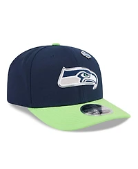 New Era Men's College Navy/Neon Green Seattle Seahawks 2026 Nfl Draft 9SEVENTY Adjustable Hat