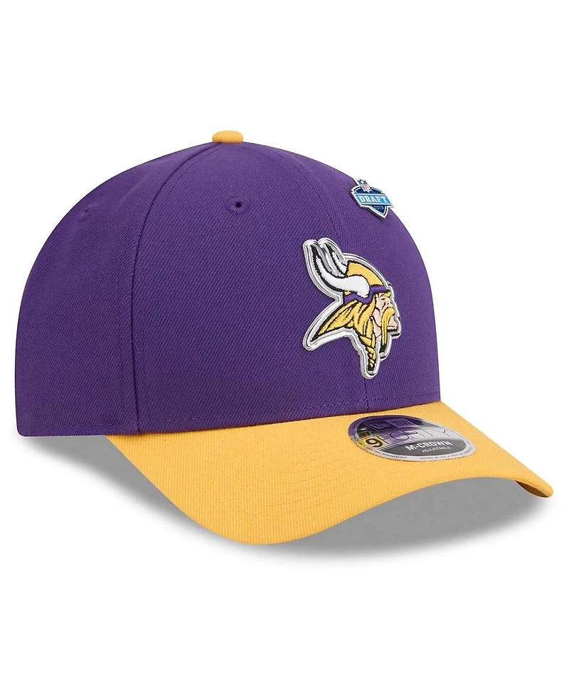 New Era Men's Purple/Gold Minnesota Vikings 2026 Nfl Draft 9FORTY M-Crown Adjustable Hat
