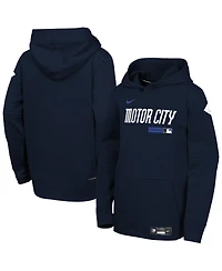 Nike Big Boys and Girls Navy Detroit Tigers Authentic Collection City Connect Therma-fit Hoodie