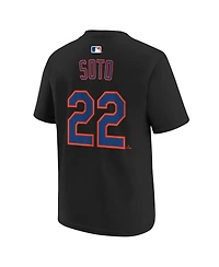 Nike Big Boys and Girls Juan Soto Black New York Mets Name Number T-Shirt