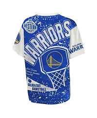 Outerstuff Big Boys and Girls White Golden State Warriors Top Player All-Over-Print T-Shirt