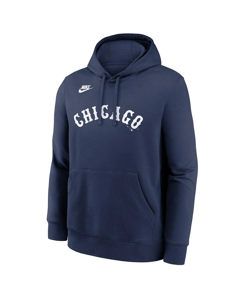 Nike Men's Navy Chicago White Sox Cooperstown Collection Wordmark Club Hoodie