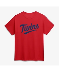 Logo Athletic Men's Red Minnesota Twins Wordmark T-Shirt