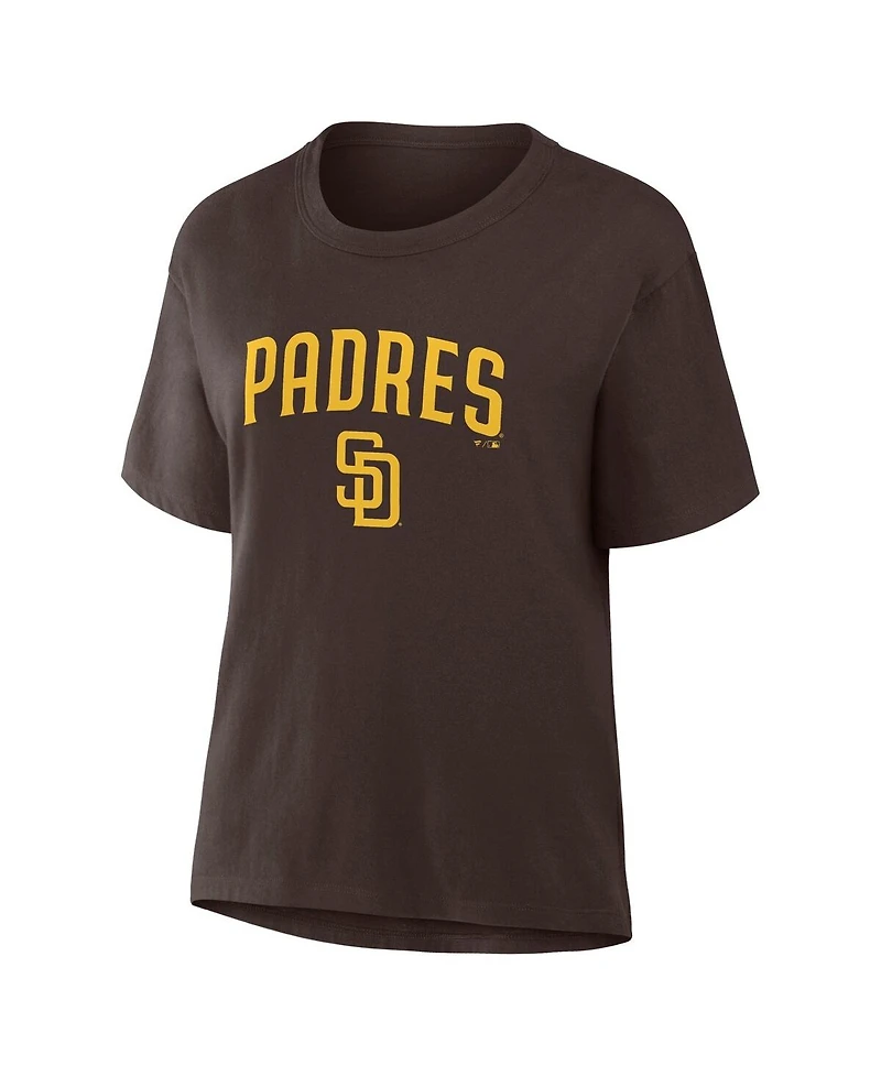 Fanatics Women's Brown San Diego Padres Lockup Legacy T-Shirt