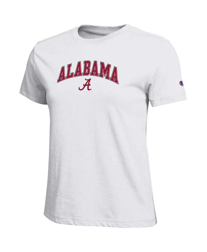Champion Women's White Alabama Crimson Tide Arched Over Logo T-Shirt