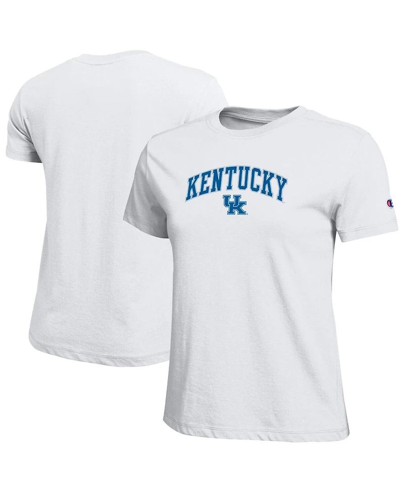 Champion Women's White Kentucky Wildcats Arched Over Logo T-Shirt