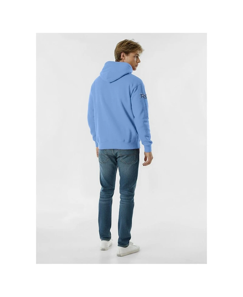 Champion Men's Light Blue Tampa Bay Rays Reverse Weave Chenille Hoodie